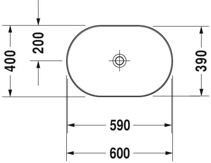 Duravit Luv 60 fritstående bowlevask - Uden hanehul - Wondergliss