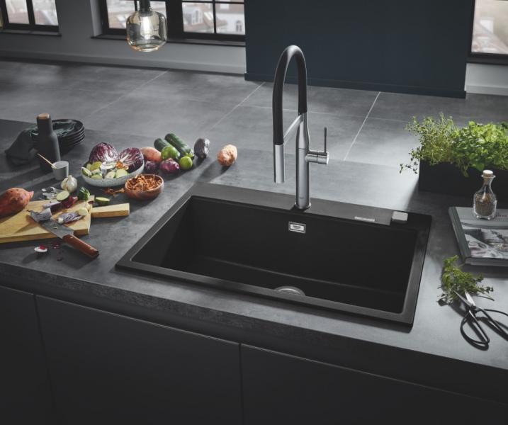 Grohe K700 køkkenvask 80-C - Sort granit