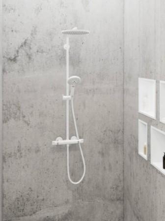 Hansgrohe XtraStoris indbygget hylde med designramme 300x300 - Mat hvid