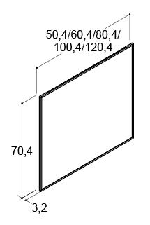 Dansani Mido+ Select 100 spejl m/sort ramme