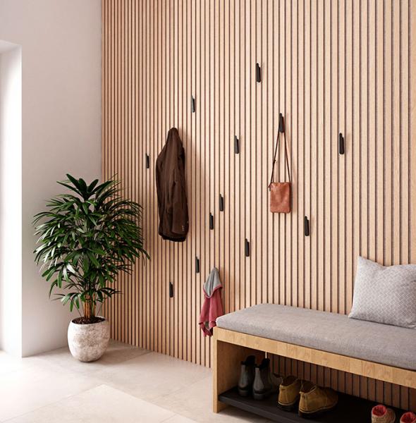 Pressalit Style knage til akustikpanel - 2 stk - Børstet stål Pressalit Style knage til akustikpanel - 2 stk - Børstet stål