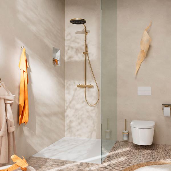 hansgrohe Pulsify S Puro 260 Showerpipe 1jet m/EcoSmart og Ecostat Fine - Børstet bronze