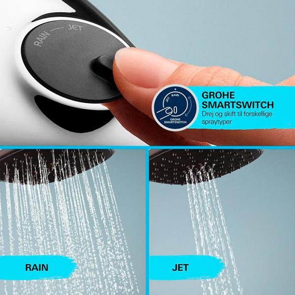 Grohe Vitalio Comfort 110 håndbruser 2 sprays inkl. bruseslange