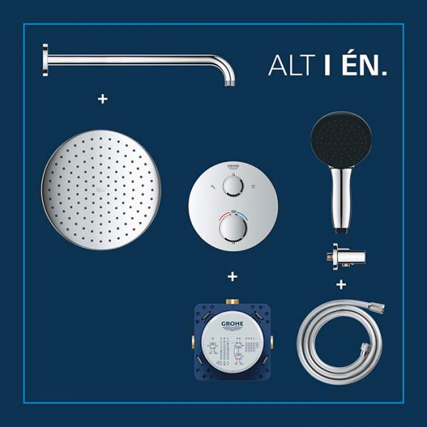 Grohe Precision 250 Vitalio Start komplet brusesystem til indbygning - Krom