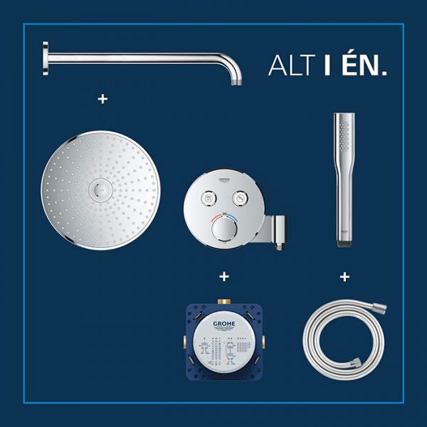 Grohe Precision SmartControl 260 komplet brusesystem til indbygning