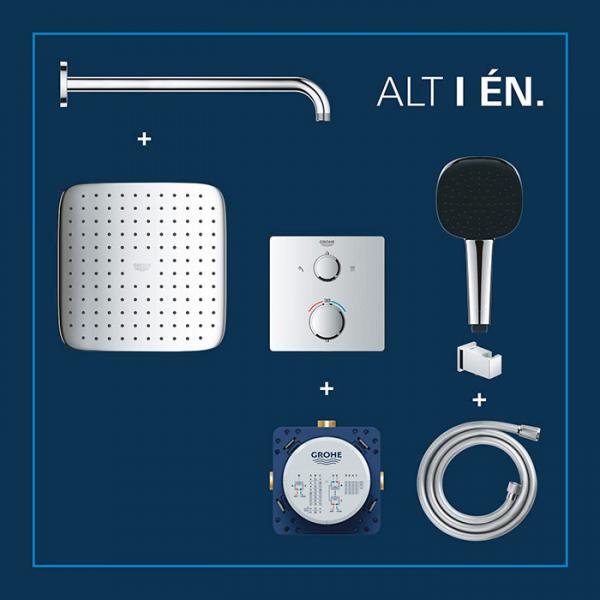 Grohe Precision Cube komplet brusesystem til indbygning