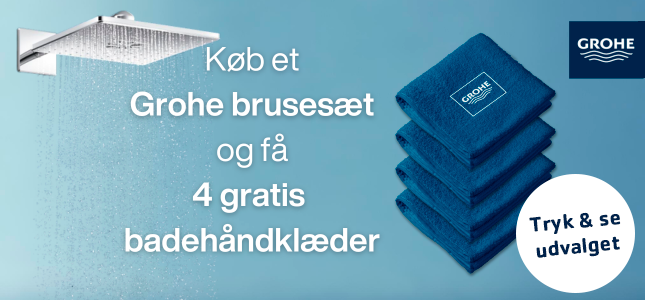 Gratis badehåndklæder med dit Grohe brusesæt