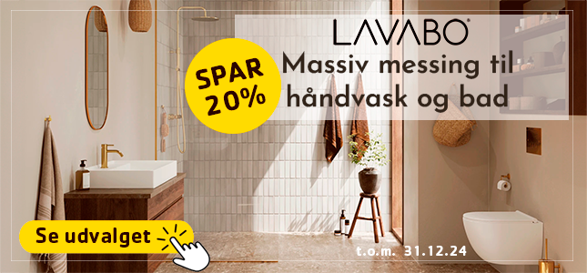 Tilbud på Lavabo i ægte messing